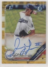 2019 Bowman Draft Chrome Pick Gold Wave Refractor 21/50 Jimmy Lewis Auto 0c6