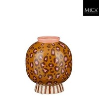 Mica Vase Leopard, Braun, 19,5 Cm Hoch, 1201216