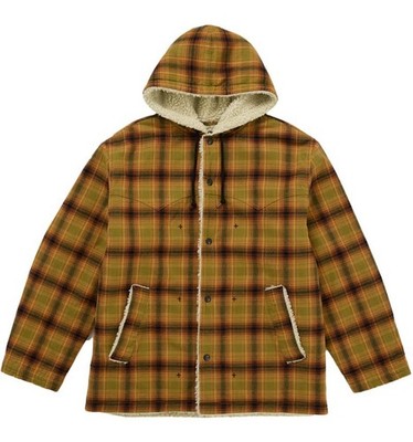 Supreme x Number (N)ine Faux Shearling Hooded Coat plaid- Men s Small