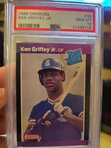 1989 DONRUSS #33 KEN GRIFFEY JR. Rookie Card HOF PSA 10 🔥🔥🔥