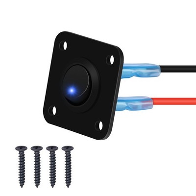 RVZONE Toggle Switch Panel, DC 12V 20A Blue Round Lighted ON Off SPST
