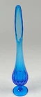 Vtg Fenton Blue Glass Vase Stretch Swung MCM Mid Century Modern 18.75”