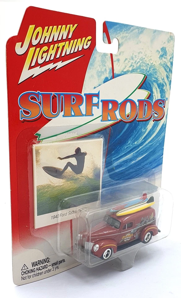 Johnny Lightning 1/64 Scale 294-07 Surf Rods 1940 Ford Sedan Delivery - Red - Image 2 of 4