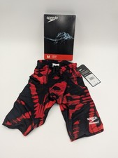 Speedo Boys Youth Size 22 Endurance Reflected Jammer Swim Suit Red NWT