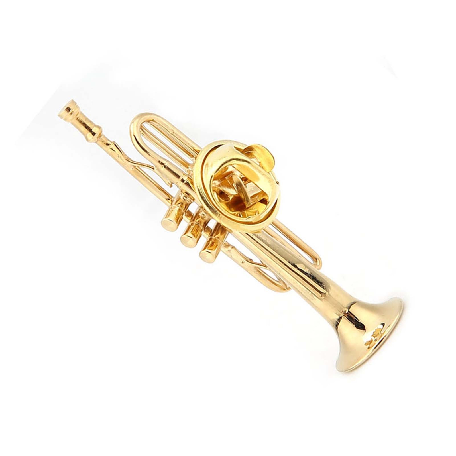 (2)Exquisite Musical Instruments Shape Brooch Women Dress Clip With Case TJ