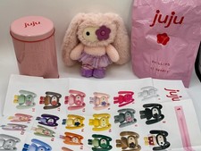 CJ HENDRY JUJU Kenny 9 Plush Keychain Pendant Pink  Lavender Bag and Tin