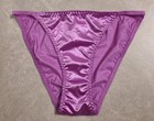 Sexy Satin Bikini Panties Purple XL — photo 1