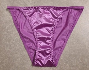 Sexy Satin Bikini Panties Purple XL