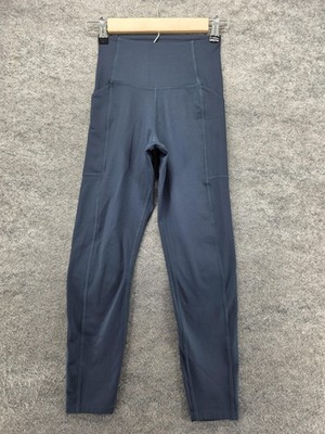 Girlfriend Collective Leggings Womens XS Blue High Rise Ankle Yoga Pockets