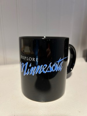 Explore Minnesota Black Ceramic Mug Vintage Souvenir Coffee Cup