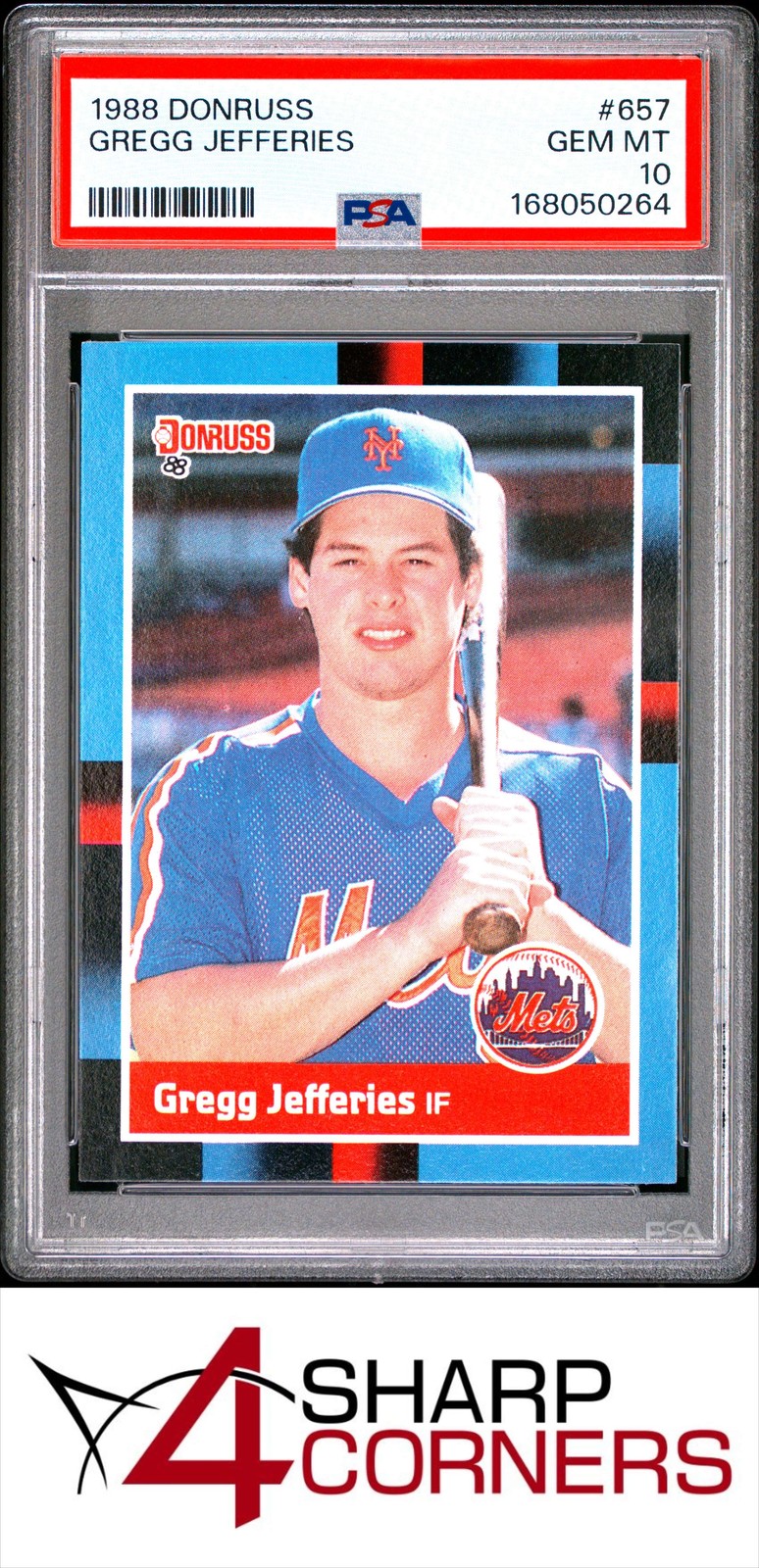 1988 DONRUSS #657 GREGG JEFFERIES RC METS PSA 10