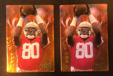 (2)x Jerry Rice 1994 Action Packed Catching Fire PROTOTYPE Football Cards #FB944