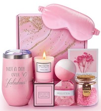 Birthday Gifts for Women, Unique Spa Gift Basket Set for Mothers Day, Valentines