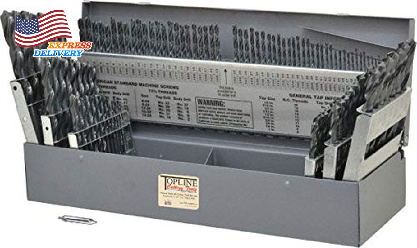 Drill Bit Set 115Pcs Fractional Letter Number Black Finish FREE SHIPPING USA