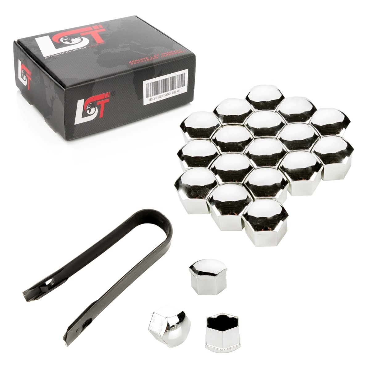 20X Wheel Nut Covers Wheel Bolt Caps Set 17 Mm Chrome For Mini