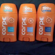 LOT OF 3 Carpe Antiperspirant DEODORANT STICK , 1.69oz NEW SEALED