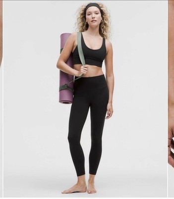 Lululemon Leggings Womens 0 Black Align II High Rise Crop 25'' Stretch Yoga Pant