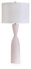 Signature Design by Ashley Davinford Poly Table Lamp, White Finish, 36" Tall,