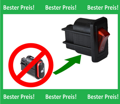 Ford Sitzheizung Schalter Ersatz für Fiesta, Transit, Mondeo, Fusion uvw. *ROT*