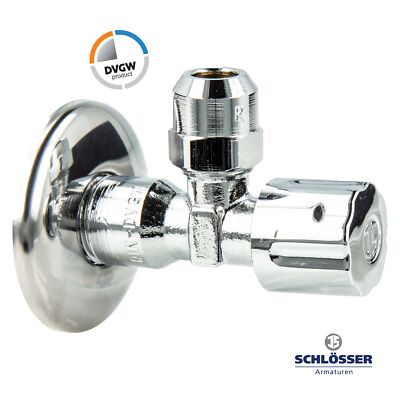 SCHLÖSSER Eckventil - DVGW-geprüft - Messing verchromt