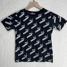 Puma youth size 8 unisex T-Shirt Black White