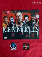 ICE NINE KILLS BAND SIGNED 11x14 PHOTO! SPENCER CHARNAS! BECKETT! HORRORWOOD! ICE NINE KILLS BAND SIGNED 11x14 PHOTO! SPENCER CHARNAS! BECKETT! HORRORWOOD!