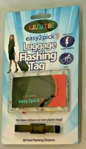 Naftali Easy 2Pick Luggage 2 1/4X3 1/2 Locator Tag with Flashing LED Lights - Picture 1 of 2