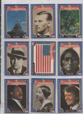 1992 Starline Americana Historic Trading Cards NEW (NOT USED) UNCIRCULATED 8E1-4