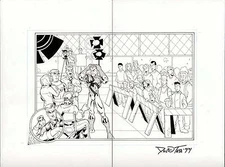 ADVENTURES OF SPIDER-MAN ORIGINAL ART PAGE DOUBLE SPLASH SPIDERMAN MARVEL COMICS