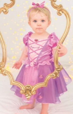   Disney 2 Teilig Rapunzel Tangled Prinzessin Princess Kleid Baby 86-92 Kostüm