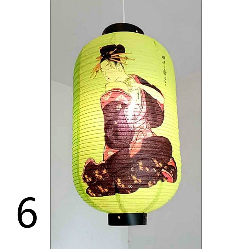 Abat-jour Lanterne Japonaise Papier – Style Rétro, Décoration Bar Ou Salon, Motif Floral