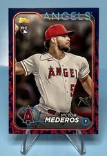 Victor Mederos 2024 Topps Series 1 Angels Team Color Border Variation RC SSP