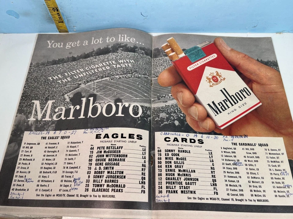 1961 Philadelphia Eagles Pro Football Program v St. Louis Cardinals - Image 2 of 2