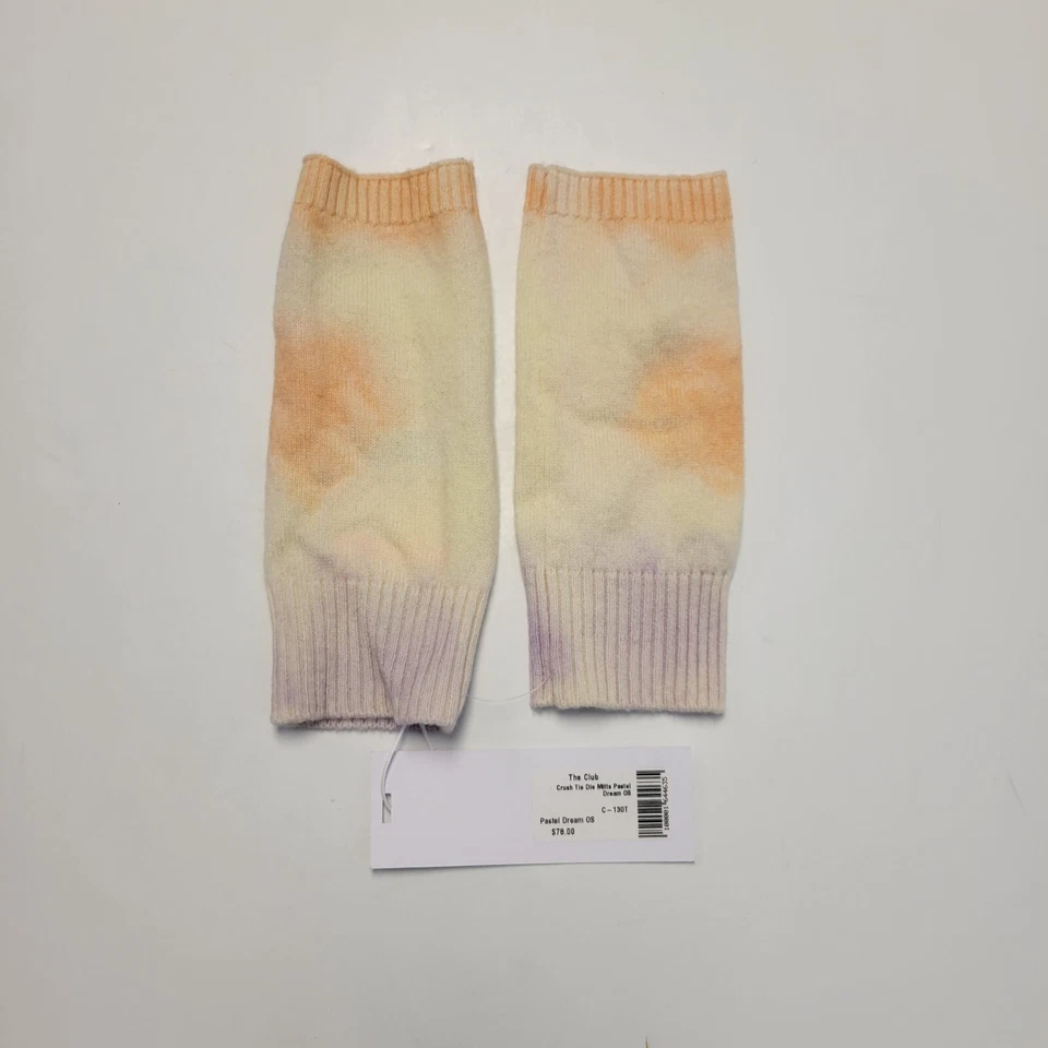 $78 Nuevo CRUSH Tye Dye Guantes Abiertos para Dedos Mujeres O/S TALLA ÚNICA Cachemira Foto 2 de 4