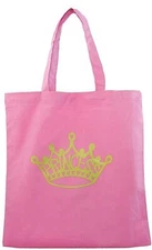 Little Pretends Pink Princess Tote Bag with Gold Crown/ Tiara