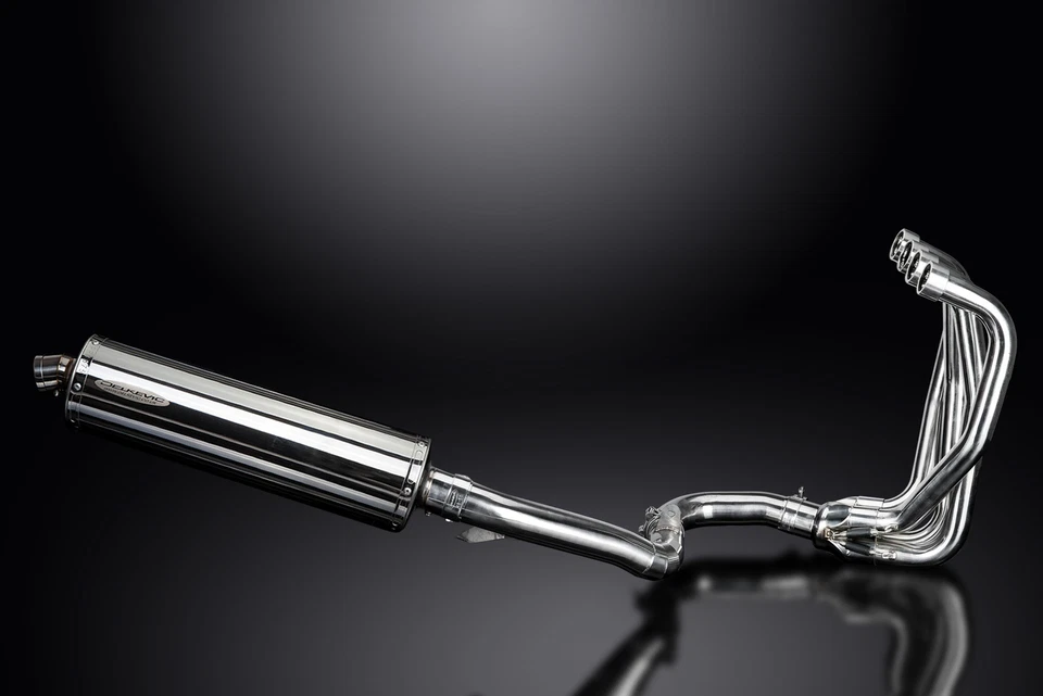 Silenciador de escape completo Kawasaki ZX-11 Ninja 1990-2001 4-1 18" ovalado de acero inoxidable Foto 2 de 4