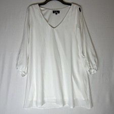 Lulu’s Dress Womens Small Mini White Long Cut Out Sleeve Beach Wedding