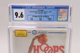 Hoops Nintendo NES 1989 Jaleco CIB Complete in Box w/Manual CGC Graded 9.6