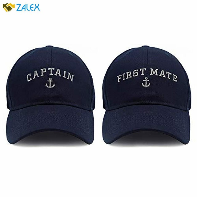 Captain Hat First Mate Matching Skipper Boating Baseball Caps Nautical