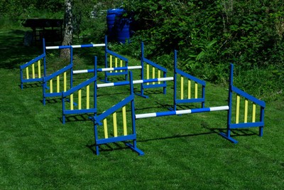 wooden agility jumps