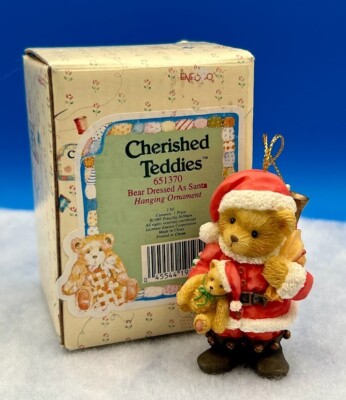 Cherished Teddies ~ ''Bear Dressed As Santa'' Ornament  ~ #651370 ~ 1996 ~ MIB!