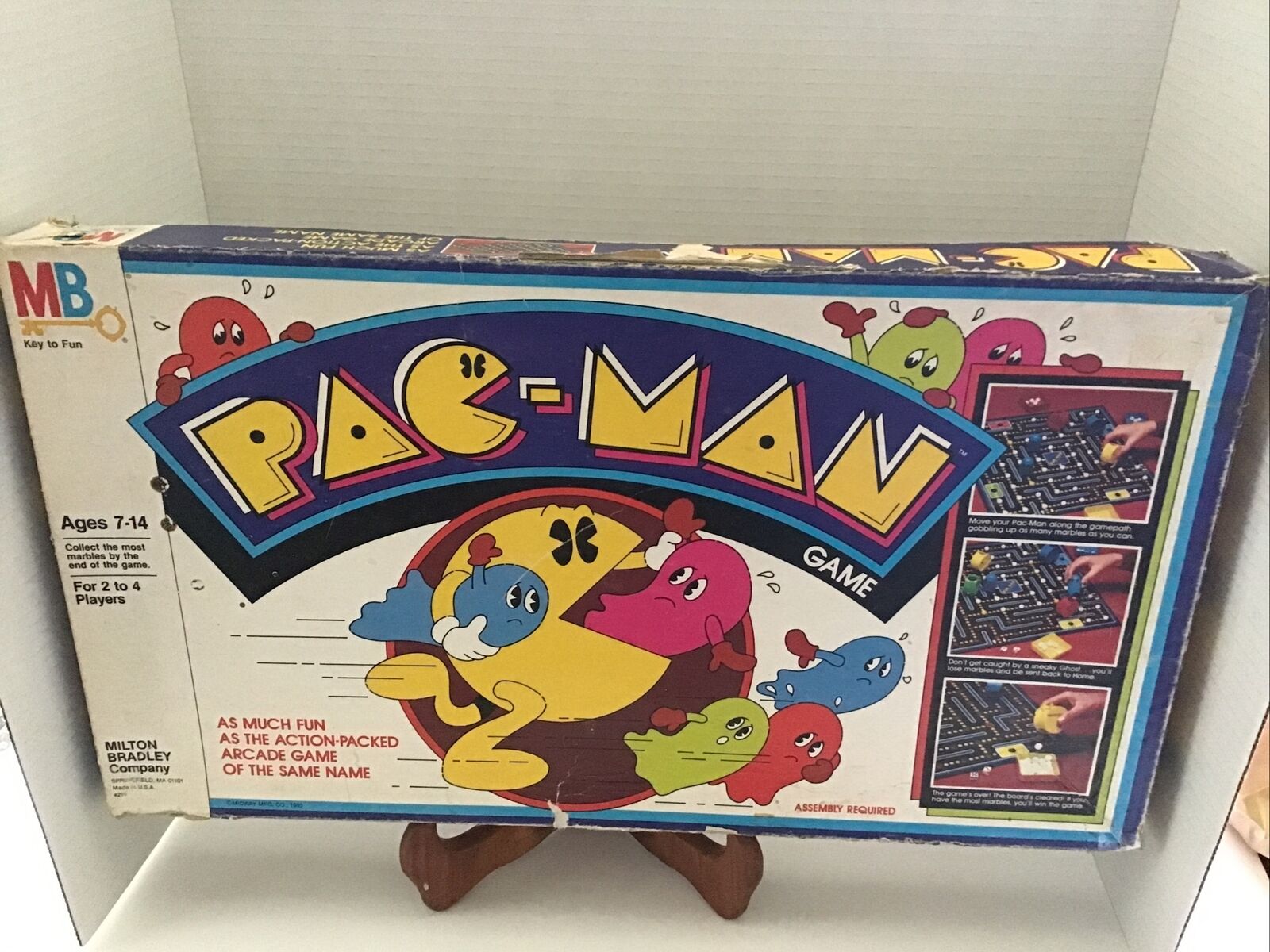 Vintage Pac-Man Board Game Milton Bradley 1982 (4216) Complete