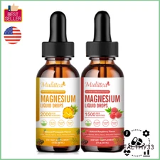 Magnesium Liquid Drops 500mg Magnesium Glycinate, Magnesium Citrate, VitaminD,B