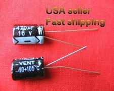 4 pcs -  470uf 16v  electrolytic capacitors