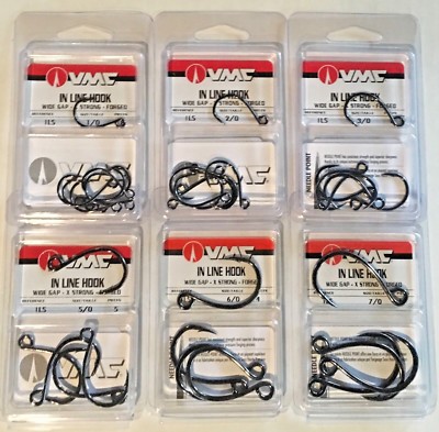 VMC ILS Inline Single 4X  Black Saltwater Choose Size & Qty NEW Fixed S/H
