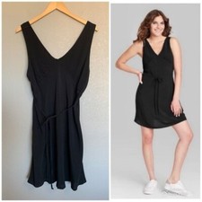 Wild Fable Black Slip Dress Size Large Sleeveless NWT