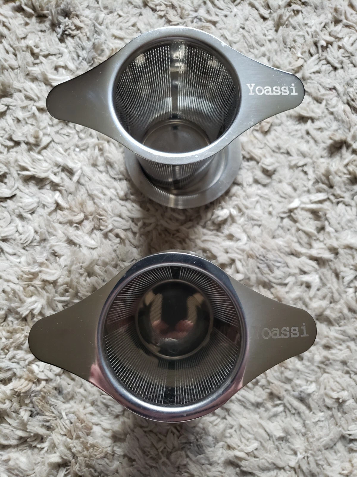 Yoassi 2 Pack 18/8 Stainless Steel Tea Infuser Mesh Strainer with Large Capacity