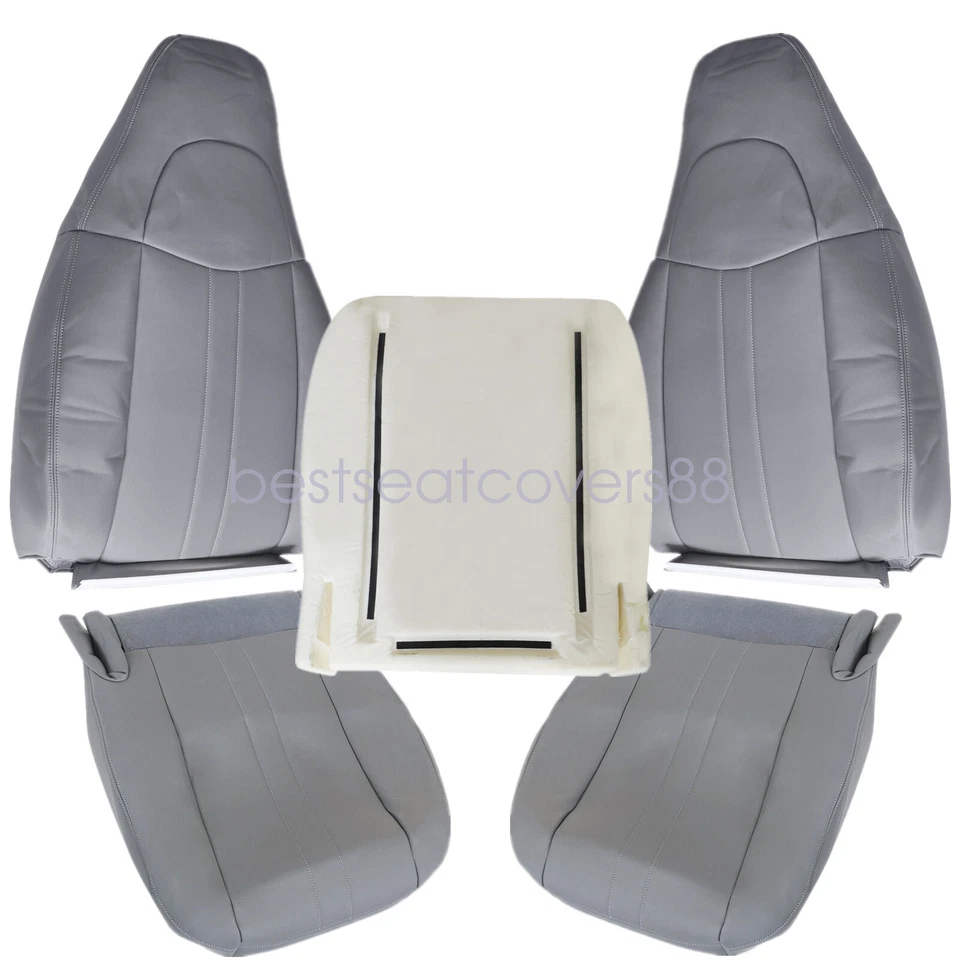 Виниловый передний чехол на сиденье и поролоновая подушка для Chevy Express & GMC Savana 2014-2014 годов выпуска серый - Изображение 4 из 4