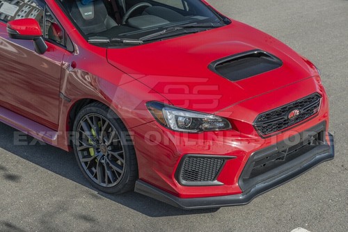 CS Style Front Lip For 18-Up Subaru WRX STi Hydro-Dipped Carbon Fiber Splitter - Picture 3 of 10