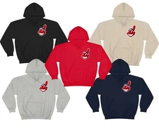 Cleveland Indians chief wahoo heavy blend hoodie sweatshirt Twill Logo